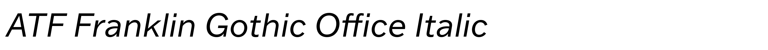 ATF Franklin Gothic Office Italic